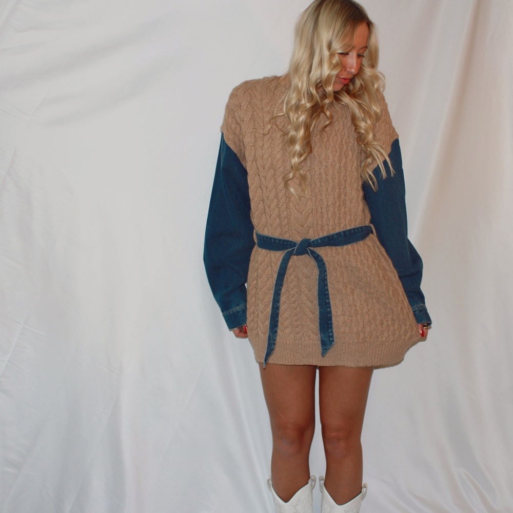 denim sweater dress